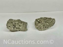 Pair of Pyrite Mineral Specimens 195g Total