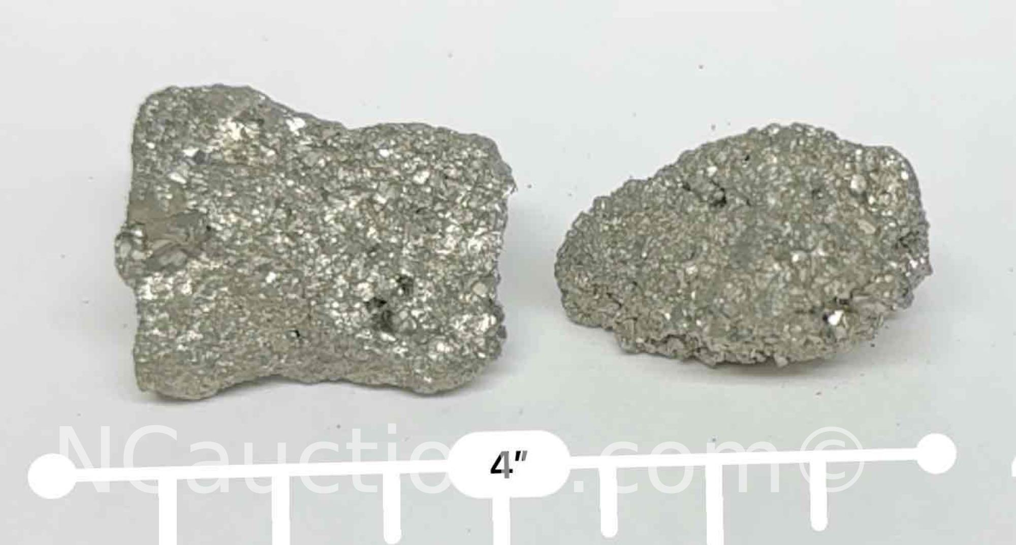 Pair of Pyrite Mineral Specimens 195g Total