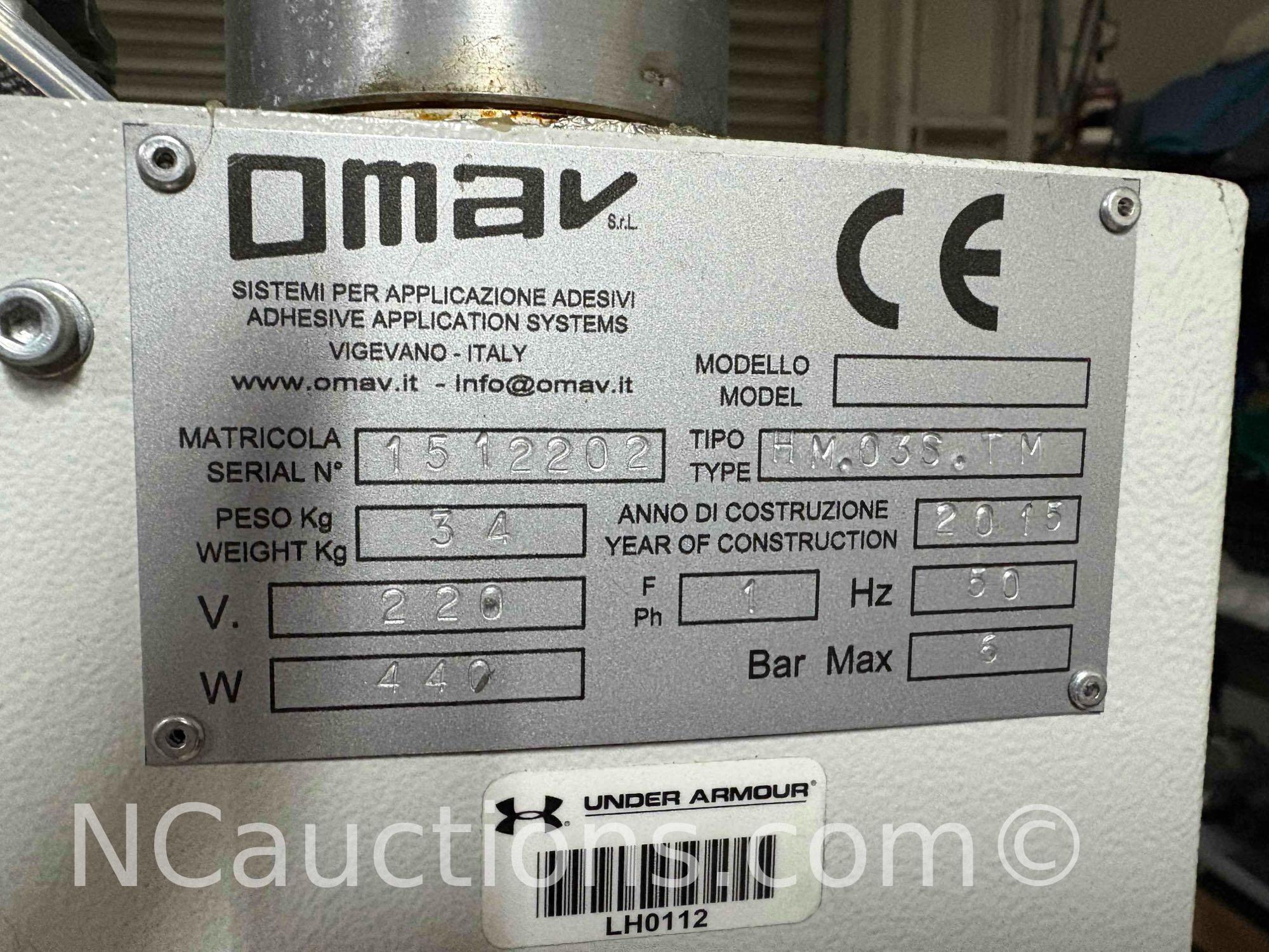 Omav Adhesive Application System Italy 220v 1ph