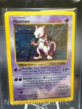 Base Set Shadowless Holo Mewtwo Pokemon Card