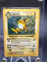 Base Set Shadowless Holo Raichu Pokemon Card