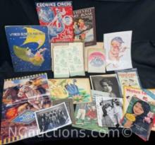 Ephemera Old Photographs, Magazines, Books, Napkins, Advertising more