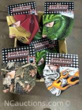 box of various designs of Skull Skins