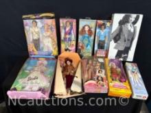 Lot of Barbie dolls in original packaging. Brave, Little Bo Peep, Anne Klein, Rapunzel, Americas