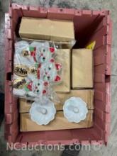 bin of new in box cat piggy banks and ring holder