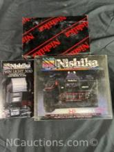Nishika 35mm 3D camera with twin light 3010 variable angle electronic flash and case