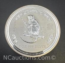 2004 Australian Monkey 2 Troy Oz .999 Fine silver Bullion Coin