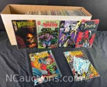 Long Box Approx 250 Comics Dracula, Ghost Rider, Phantom Titans more