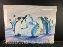 Penguin Original Limited Edition watercolor says signed Robert Gray