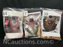 3 Sets of FestivalWoman Fancy Costume Jewelry