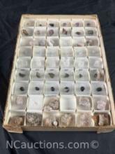 Flat of Assorted Mineral Specimens Pyrite, Amethyst, Chalcedony more