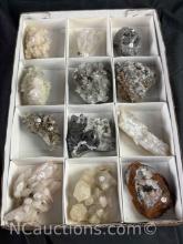 Flat of Mixed Minerals / Crystal Specimens