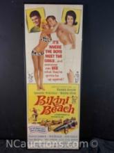 Vintage Bikini Beach Framed Movie Poster 18x37 Frankie Avalon Annette Funicello