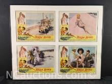 Framed Bikini Beach Promo Art Cards 27x32 Anette Funicello