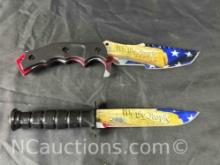 Pair of US Constitution Pocket Knoves with Sheaths
