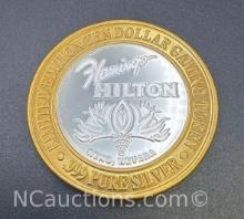 Flamingo Hilton Limited Edition .999 Fine Silver $10 Gaming Token 37.46 Grams