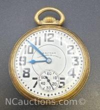 Waltham 10K Gold Filled 23 Jewel Vanguard Railroad Pocket Watch 92.01 Grams