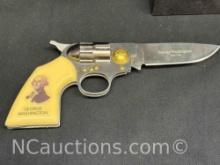 George Washington commemorative 7.5 inch folding gun knife