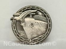 ww2 Nazi Blockade Breaker Badge Fec. Otto Placzek Berlin Ausf. Schwerin Berlin
