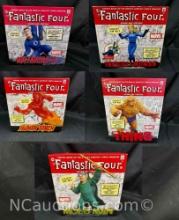 5 Marvel Fantastic Four Diamond Select Silver Age Statue Set Lmtd Numbered MIB
