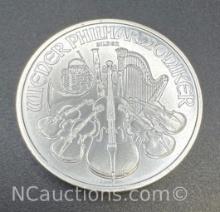 1 Troy Oz .999 Fine Silver Philharmonic Bullion Coin