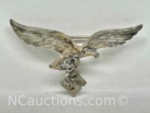 WW2 Nazi German Luftwaffe Officer Metal Breast Eagle