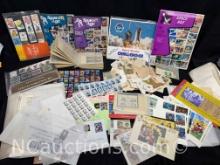 Large Collection Of Postage Stamps Disney, Space Age, British Mint more