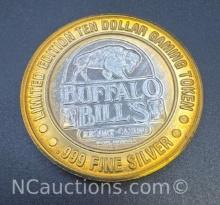 Buffalo Bills Limited Edition .999 Fine Silver $10 Gaming Token 37.40 Grams