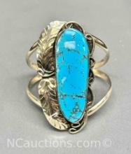 Navajo Silver Turquoise cuff Bracelet 42g Total
