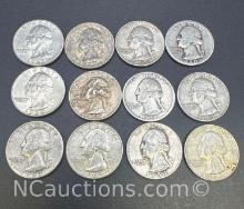 90% Silver Washington Quarters 74.21 Grams