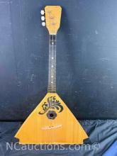 Russian Balalaika Musical Instrument w/ Cloth Case