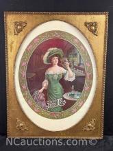 Framed Vintage Pepsi Cola Advertisement Poster 21x26