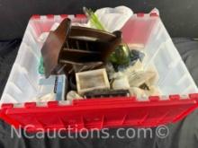 Bin Of Glassware, Kitchenware Mugs, Vase more