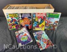 Long Box of Approx 250 Comics Punisher, Green Lantern, Dr Doom more