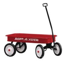 Radio Flyer 18 Wagon, 150 lb, Steel, Classic Red