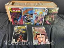 Long Box Approx 250 Comics Elektra, Eclipso, Elongated Man more