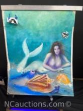 Unframed Black light Art Mermaid Robert Gray
