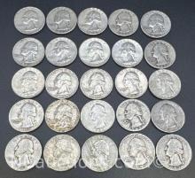 90% Silver Washington Quarters 155 Grams