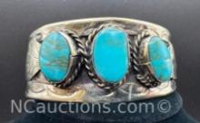 Navajo Turquoise Cuff Bracelet 39 Grams