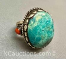 Southwestern Turquoise Ring Sz.12 22g total