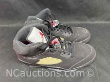Nike Air Jordan 5 Retro Black Metallic Silver 2011 Shoes Sz 14