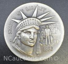 1886 Statue Of Liberty Sterling Silver Coin 34.00 Grams