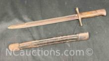 Italian WW2 Carcano Model 1891 Bayonet D5665 Leather Scabbard