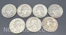 90% Silver Washington Quarters 43.61 Grams