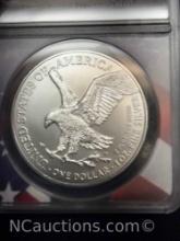 ANACS 2021 S MS70 Silver Eagle type 2 first strike coin .999 silver 1 Troy oz