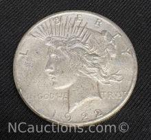 1922 S Peace Dollar 90 percent silver 26.70