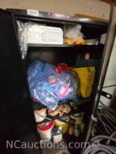 Locking cabinet with contents spare parts forvoice emitters etc.