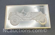 The Franklin Mint 2 Troy Oz Sterling Silver 1910 Chadwick Bullion Bar