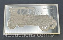 The Franklin Mint 1909 Lozier 2 Troy Oz Sterling Silver Bullion Bar