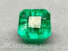8.6ct Square Cut Emerald Gemstone